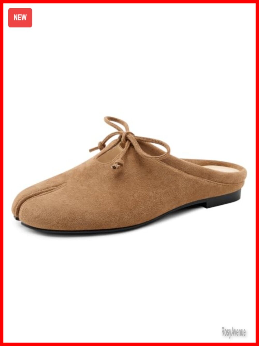 Castamere Tabi Mules Split Toe Slip-On Flats Faux Leather Casual